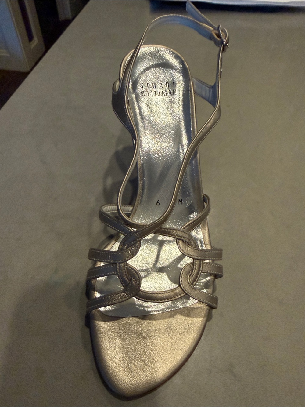 Stuart Weizmann Oyster Supple Kid High Heels